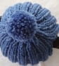 Small Tea Cosy for 2 Cup Tea Pot, Denim Blue, Hand Knitted - Image 4