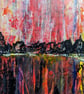 Lost Landscape Abstract Acrylic Painting on Paper - Image 2