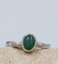 Hand Forged Sterling Silver Emerald Ring – Molten Texture - Image 10