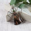 Copper Angel Decoration with African Turquoise Gemstone
