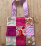 Summer seconds - pink patchwork mini bag - in Christmas fabrics - super cute - Image 3