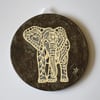 A166 Wall plaque coaster elephant (Free UK postage)