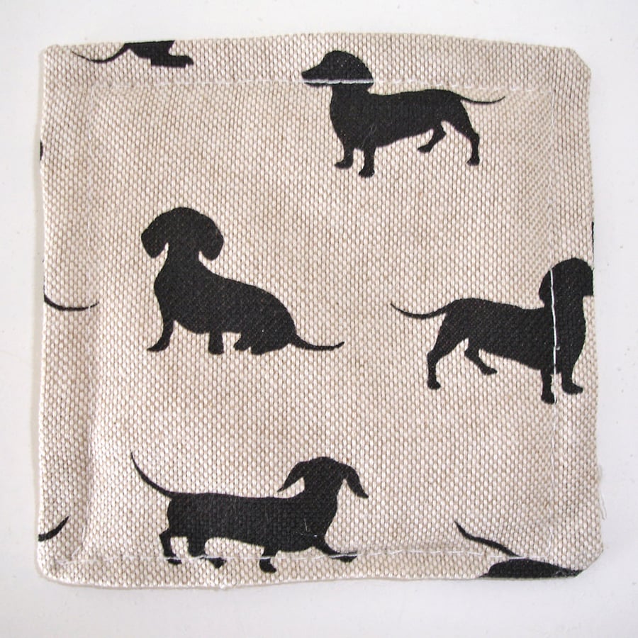 Dachshund Coaster Sausage Dog Black