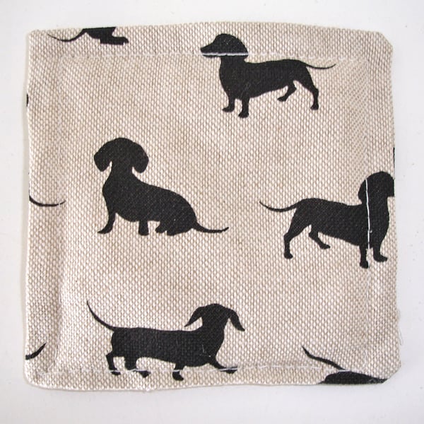 Dachshund Coaster Sausage Dog Black