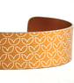 Leaf pattern aluminium cuff light mustard - second