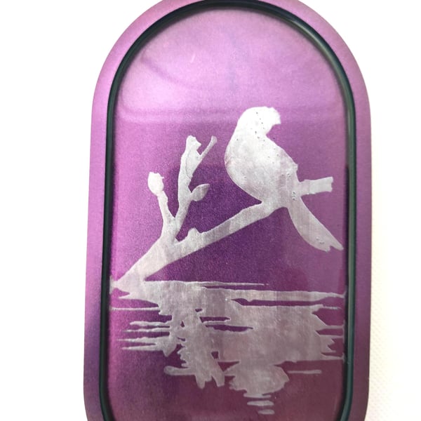 Color Shift Resin Trinket Tray: Iridescent Chameleon Jewelry Holder