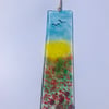 Hanging fused glass plaque 