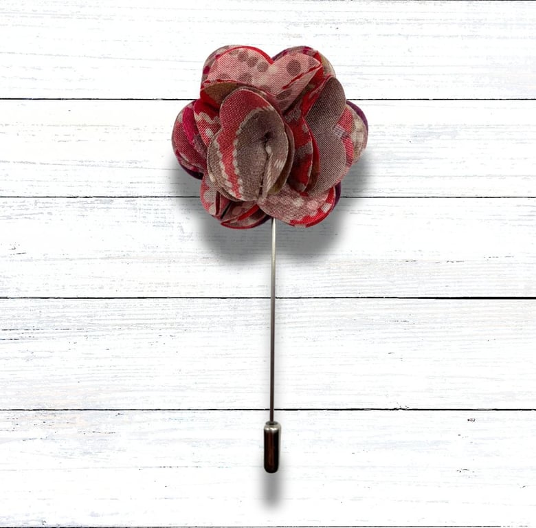 Flower Lapel Pin, Pink Flower, Wedding Buttonhole, Christmas Gift