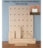 Rectangular Table Top Pegboard with Integrated Tiered Shelves, Shelving and Pegs - Image 9