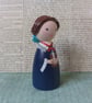 Charlotte Bronte peg doll. - Image 2