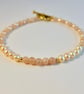 Freshwater Pearl And Sunstone Bracelet - Handmade In Devon - Image 2