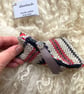 Woolly Wallet - Rosy Red. Handwoven in Wales - Image 2