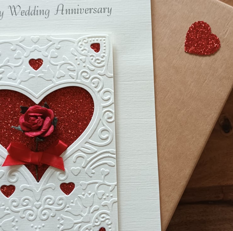 Boxed Ruby Anniversary Card For Husband