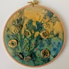 "Where the wild things grow"   mixed media in hoop