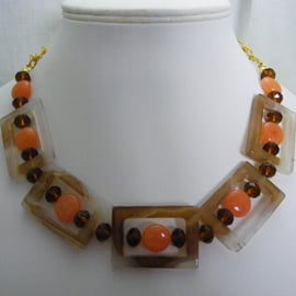 Agate and Jade Necklace