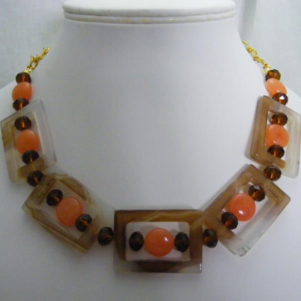 Agate and Jade Necklace
