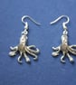 Handmade Octopus Earrings; Cast From Recycled Pewter - Anti-Tarnish. Marine Sea  - Image 6