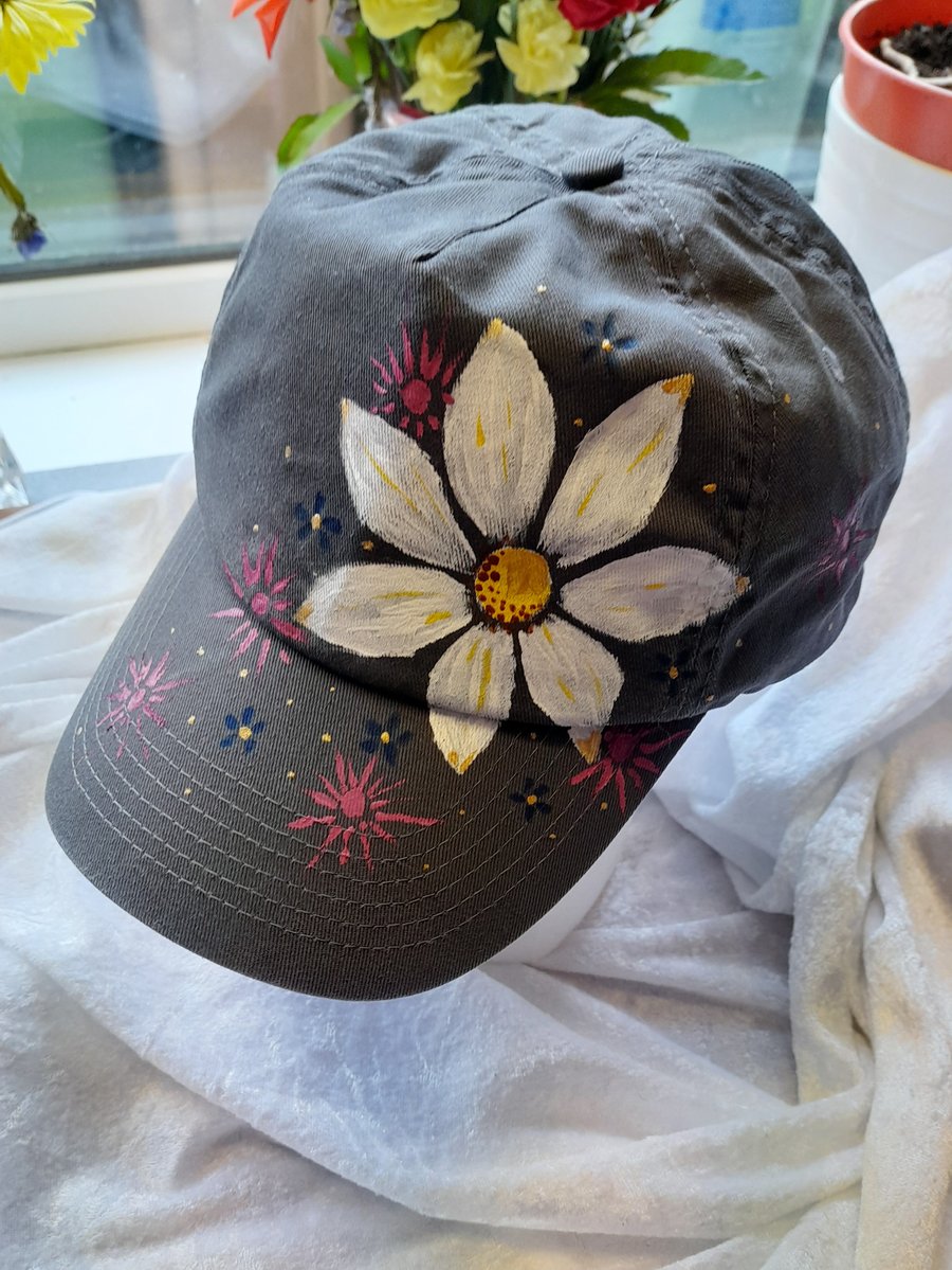 BC003 Hand painted DAISY AND FANTASY FLOWERS