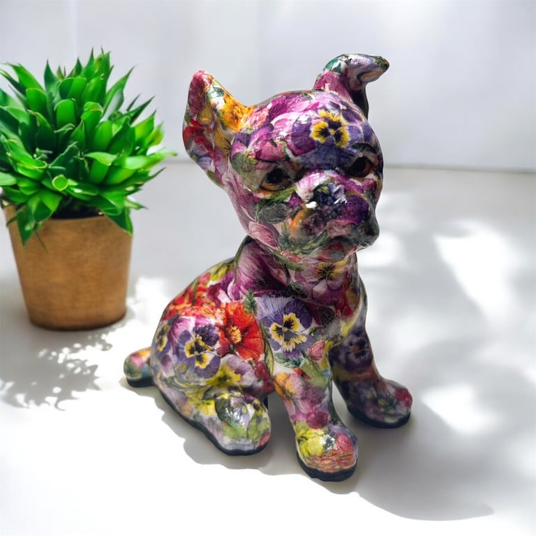 French bulldog hand decorated pug dog