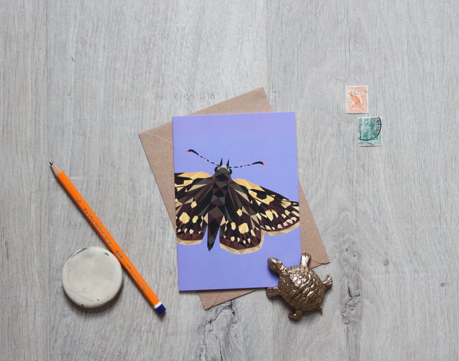 Chequered Skipper Butterfly Card