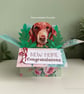 Dachshund Card; Personalised or Blank. Sausage dog gift card holder - Image 5