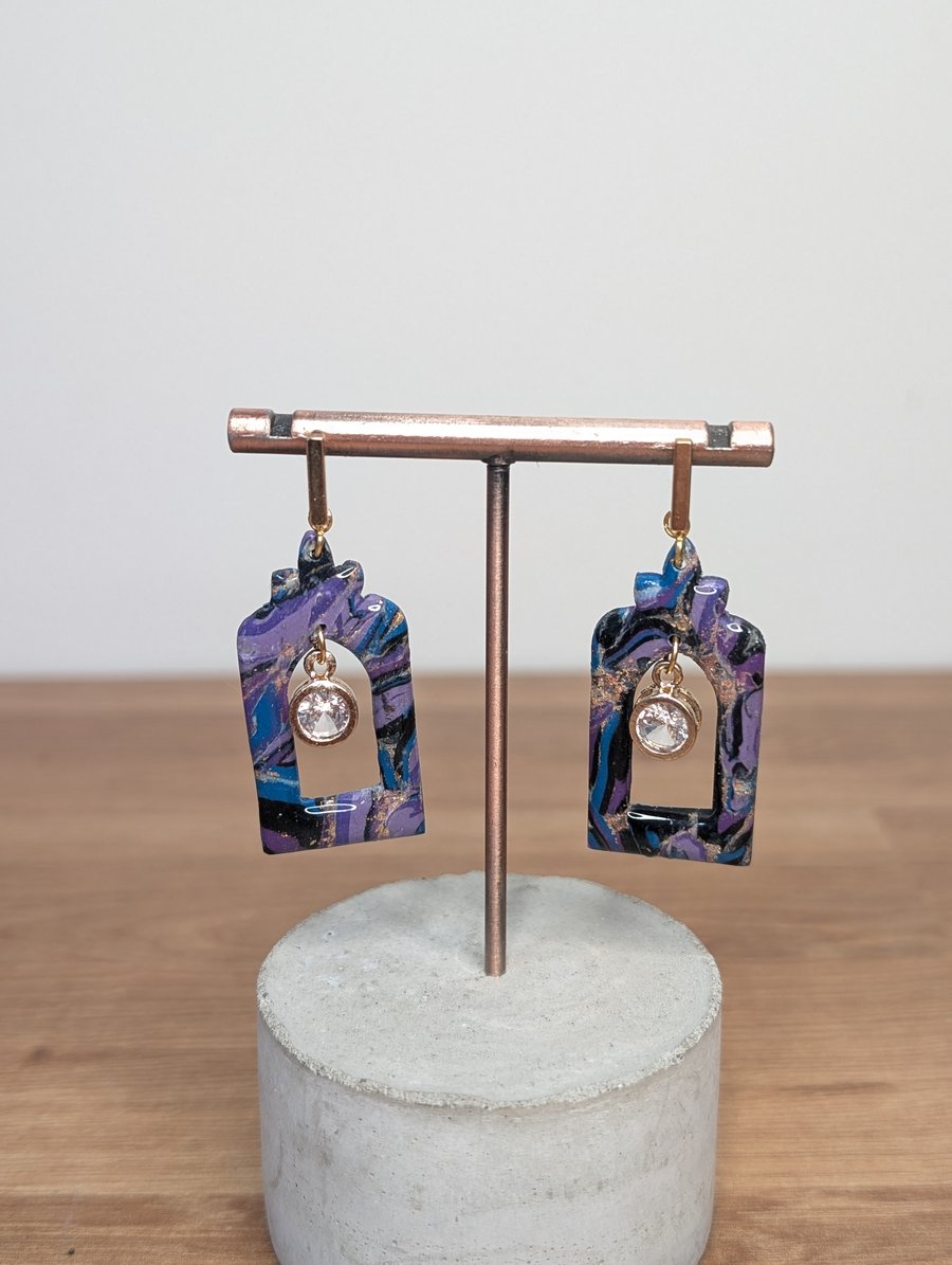 Yzma inspired arch dangle earrings 