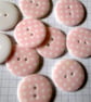 10 x  23mm PINK Polka Dot Spotty Buttons - Image 1
