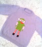 Santa's Elf with Dangly Legs Knitted  Design Jumper for Children, Custom Make - Image 6