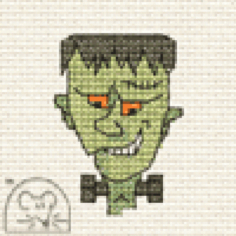 Mouseloft Stitchlets 'Make Me For Halloween - Frankie' Cross Stitch Kit