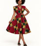 Handmade Ankara Infinity Dress with Pockets – UK 16–18