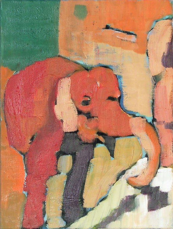 Elephant Sri Lanka oil Painting