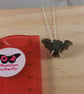 Sterling Silver Labradorite Gemstone Bat Necklace (SKU201025E) - Image 3