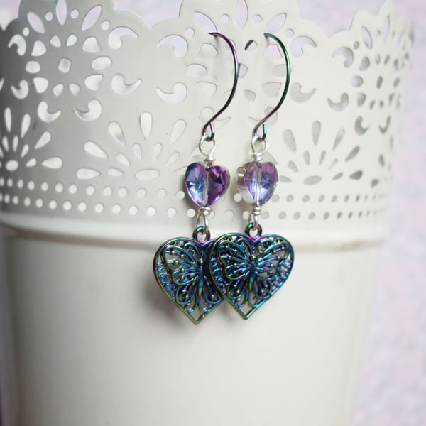 Butterfly Hearts Earrings
