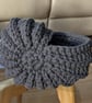 Ammonite basket, crochet shell, home decor, plant holder, nautilus, fossil - Image 3