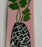 Handmade bookmark. Double sided, original artwork .floral design  - Image 2