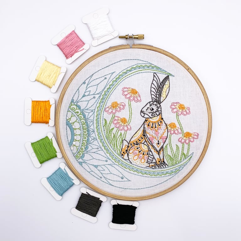 Hare Embroidery Kit - Hand Embroidery Kit
