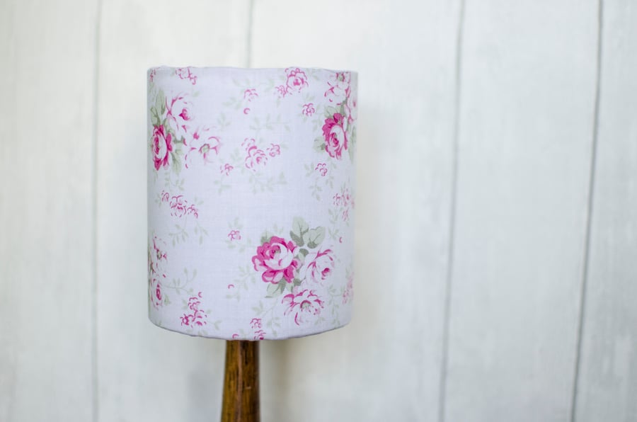 30cm Shabby chic lampshade, Shabby chic living room decor, Floral lampshades