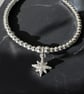 Sterling Silver CZ North Star Bracelet with Adjustable Slider Clasp - Image 7