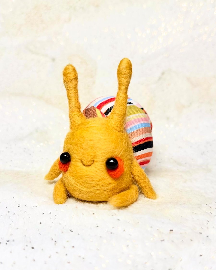 Snail Needlefelted Art Doll