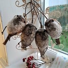 Felted Sparrow ornament