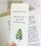 Silver Birch Tree Bookmark With Motivational Words - Double Sided 
