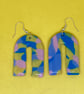 Large Polymer Clay Arch Dangle Earrings 