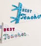 Best Teacher Handmade Gift Pennant Flag