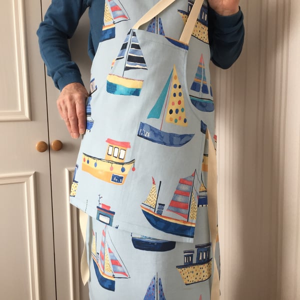 Father and child aprons, Nautical themed aprons, Gent's apron, Child's apron