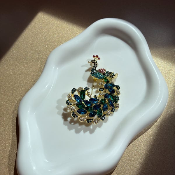 Peacock Brooch