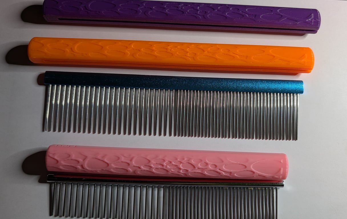 dog groomer pawfect grip comb handle 