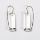 Clear Acrylic and Silver Earrings