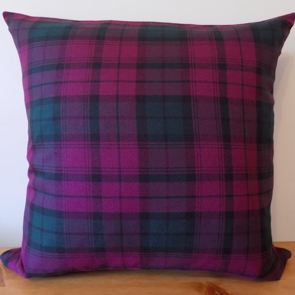 Tartan Cushion Cover Plaid Checked Throw Pillow 16" Zip