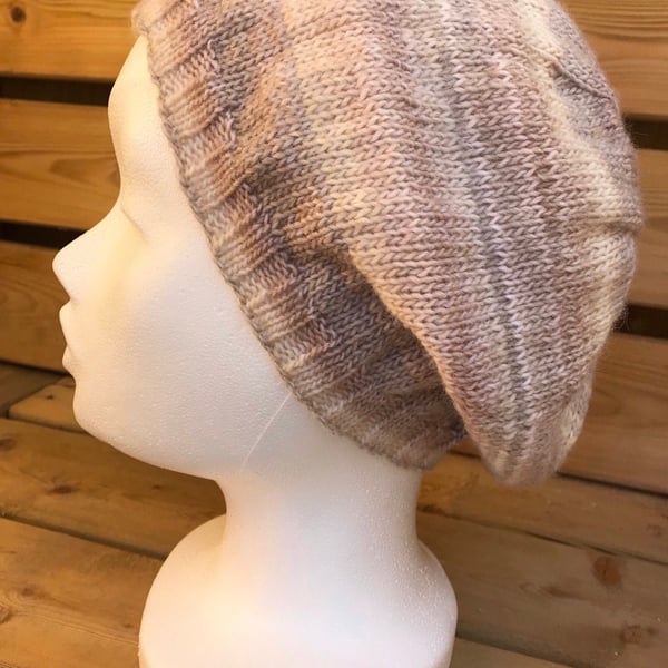 Slouchy knit hat