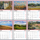 2027 Calendar Hidden Lincolnshire A4 Size Wall Hanging 